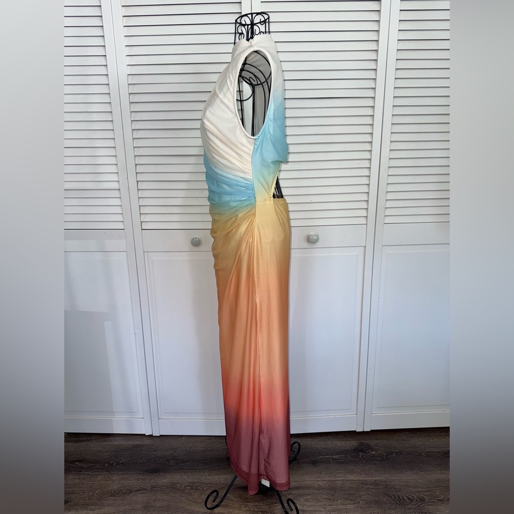 NWT🌊COMMENSE Gradient Mesh Backless Maxi Dress S… - image 8